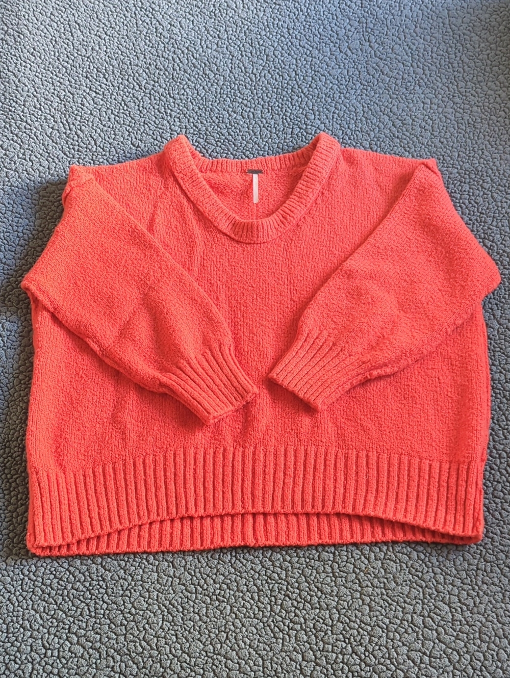 Free People Brookside Tunic Sweater in Spiced Coral or Hot Coral, Small